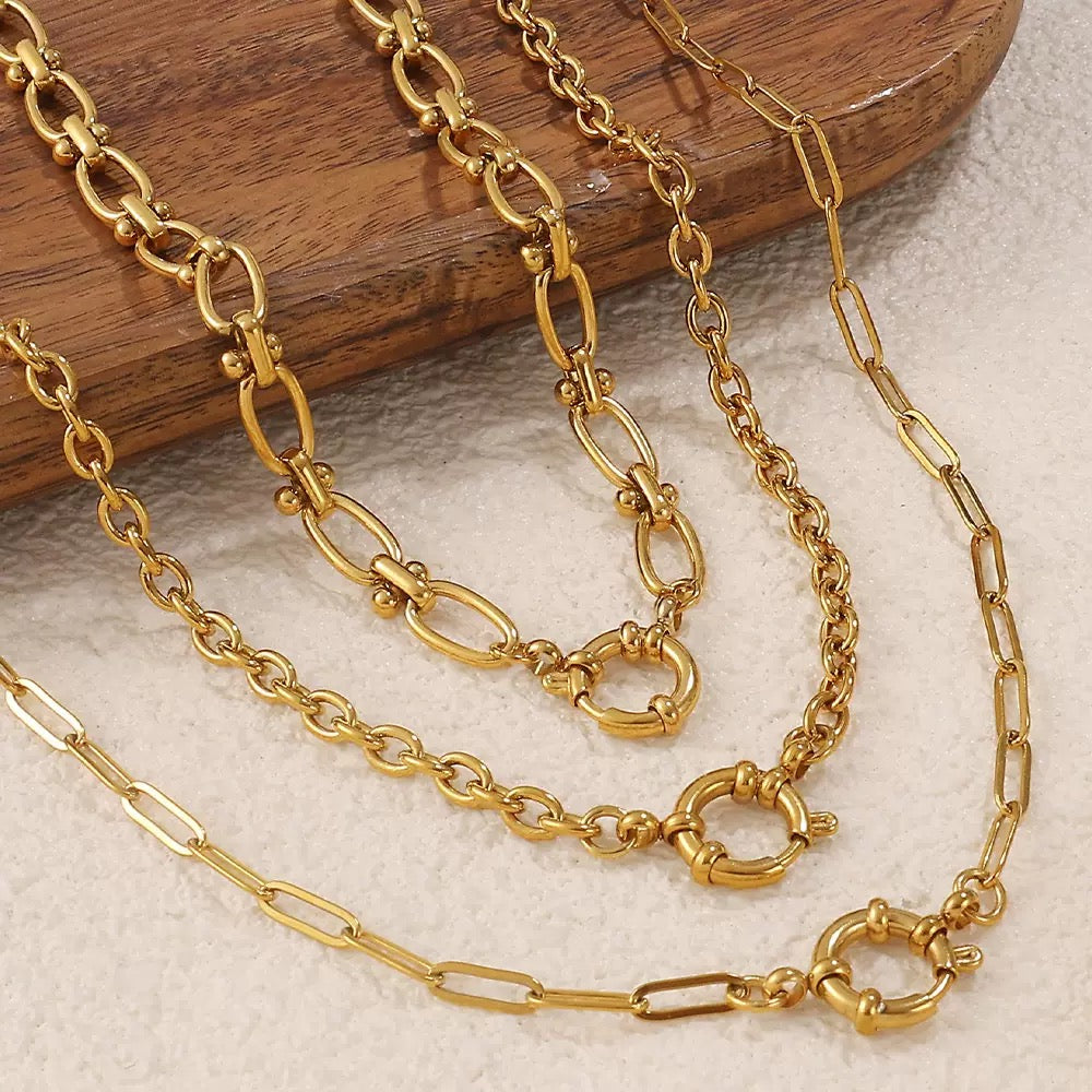 Minimalist Necklace Chain Ideal Base for DIY Pendants Charms in Gold and Silver Tone Chains